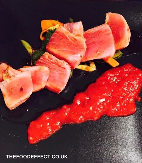 tuna with tomato jam