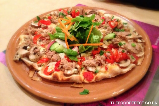 Another salad filled pizza... with tuna for extra protein!